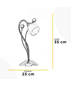 LUMETTO "DIAMANTE" IN METALLO CROMATO E VETRO, E14