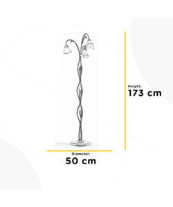 PIANTANA "LUCREZIA" IN METALLO AVORIO, E14
