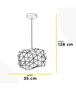 LAMPADA A SOSPENSIONE MEDIA "ANDROMEDA" NERA E ORO, E27