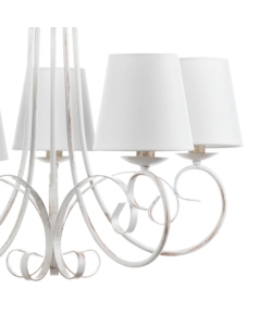 LAMPADARIO "POMPEI" CON 5 PUNTI LUCE IN METALLO, E14