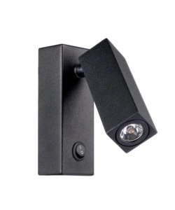 APPLIQUE LED "SPY" IN METALLO NERO, 4000K