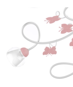 PLAFONIERA "BUTTERFLY" 5 LUCI BIANCA E ROSA, E14