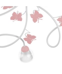 PLAFONIERA "BUTTERFLY" 5 LUCI BIANCA E ROSA, E14