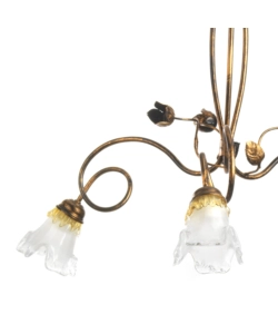LAMPADARIO "ARIANNA" 3 LUCI BRONZO, E14
