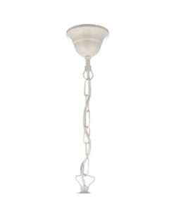 LAMPADARIO 5 LUCI "BUTTERLY" BIANCO E ROSA, E14