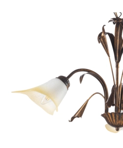 LAMPADARIO "LUCREZIA" 3 LUCI BRONZO, E14