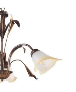 LAMPADARIO "LUCREZIA" 3 LUCI BRONZO, E14