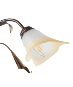 LAMPADARIO "LUCREZIA" 3 LUCI BRONZO, E14