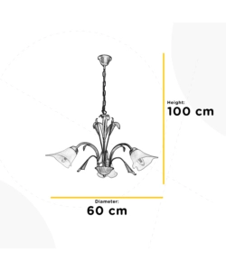 LAMPADARIO "LUCREZIA" 3 LUCI BRONZO, E14