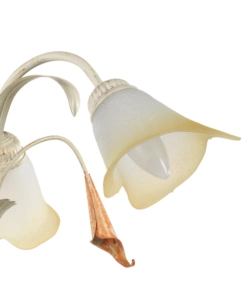 LAMPADARIO 3 LUCI "LUCREZIA" IN METALLO AVORIO, E14