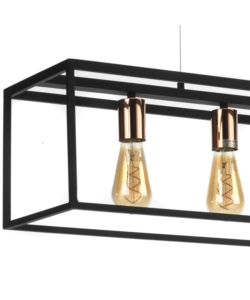 LAMPADA A SOSPENSIONE "FLOKI" IN METALLO NERO, E27
