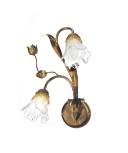 APPLIQUE "ARIANNA" 2 LUCI IN BRONZO, E14