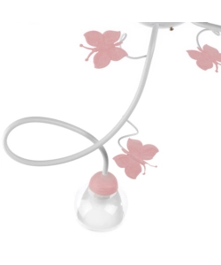 PLAFONIERA "BUTTERFLY" 3 LUCI BIANCA E ROSA, E14