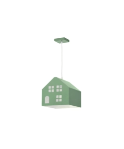 LAMPADA A SOSPENSIONE "CASETTA" IN METALLO VERDE, E27