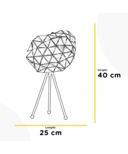 LAMPADA DA TAVOLO "ANDROMEDA" NERA E ORO, E27