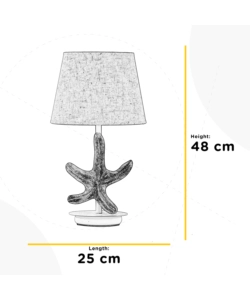 LAMPADA DA TAVOLO "STELLINA" LEGNO E METALLO, E27