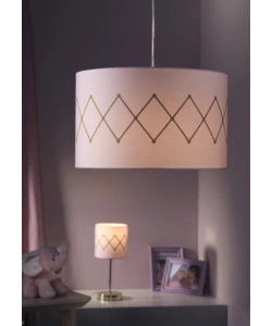 LAMPADA DA TAVOLO "ROSITA" ORO E ROSA, E14