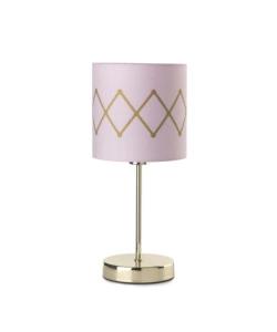 LAMPADA DA TAVOLO "ROSITA" ORO E ROSA, E14