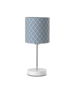 LAMPADA DA TAVOLO "NOAH" CON PARALUME AZZURRO, E14