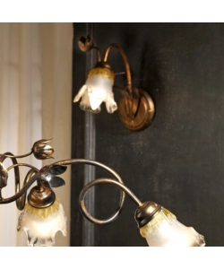 APPLIQUE "ARIANNA" 1 LUCE IN BRONZO, E14