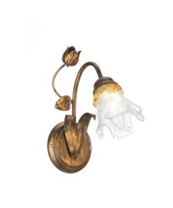 APPLIQUE "ARIANNA" 1 LUCE IN BRONZO, E14