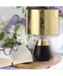 LAMPADA "KINT" IN METALLO NERA E ORO, E27