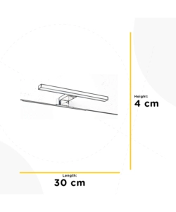 APPLIQUE LED "NEMO" IN METALLO LUCIDO 30 CM, 4,5W