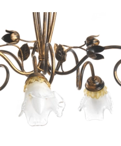 LAMPADARIO "ARIANNA" 5 LUCI BRONZO, E14