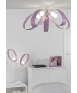 PLAFONIERA "MILA" IN METALLO MALVA, E14