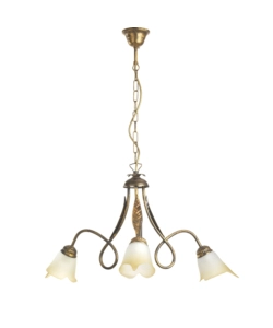 LAMPADARIO 3 LUCI IN METALLO COLOR BRONZO, E14