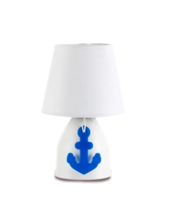 LAMPADA DA TAVOLO "ANCORINA" BIANCA E BLU, E14