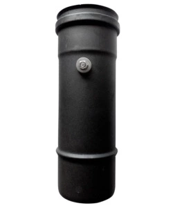 TUBO NERO 1 MT CON PRELIEVO FUMI DN 80