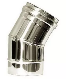 TUBO CURVA 30° PARETE DOPPIA INOX, DN 80/130