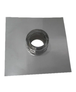 PIASTRA TRONCHETTO PASSANTE PARETE DOPPIA INOX, DN 130/180