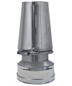 CAPPELLO TRONCO CONICO PARETE DOPPIA INOX, DN 150/200