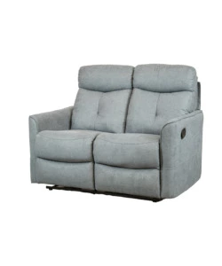 DIVANO 2 POSTI BELLAHOME "MIA" CON RECLINER MANUALE GRIGIO ANTRACITE 127X90X101 CM