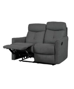 DIVANO 2 POSTI BELLAHOME "MIA" CON RECLINER MANUALE GRIGIO ANTRACITE 127X90X101 CM
