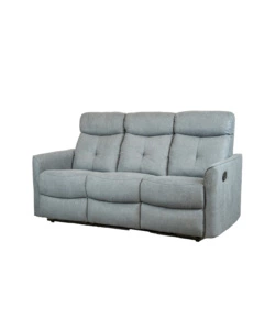 DIVANO 3 POSTI "MIA" CON RECLINER MANUALE GRIGIO ANTRACITE 179X90X101 CM