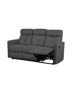 DIVANO 3 POSTI "MIA" CON RECLINER MANUALE GRIGIO ANTRACITE 179X90X101 CM