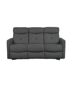 DIVANO 3 POSTI "MIA" CON RECLINER MANUALE GRIGIO ANTRACITE 179X90X101 CM