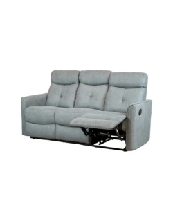 DIVANO 3 POSTI "MIA" CON RECLINER MANUALE GRIGIO ANTRACITE 179X90X101 CM