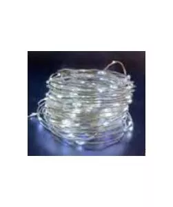 20 GOCCE DI LED A BATTERIA SU FILO DI RAME MODELLABILE, BIANCO FREDDO