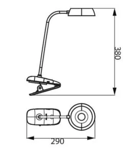 LAMPADA LED DA TAVOLO "DONUTCLIP" BIANCO A MORSETTO 4000K