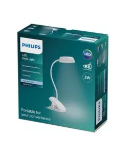 LAMPADA LED DA TAVOLO "DONUTCLIP" BIANCO A MORSETTO 4000K