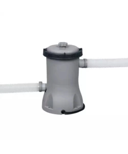 PISCINA FUORI TERRA CON STRUTTURA RETTANGOLARE BESTWAY "POWER STEEL FRAME" CON POMPA, FILTRO E SCALETTA E CHEMCONNECT GRIGIO SCURO 404X201X100 CM - COD. 56441-NEW