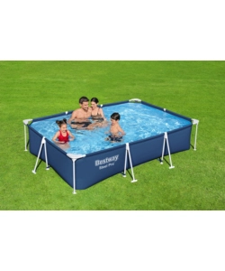 PISCINA FUORI TERRA CON STRUTTURA RETTANGOLARE BESTWAY "SPLASH FRAME" BLU NAVY 300X201X66 CM - COD. 56043