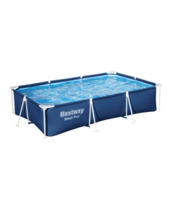 PISCINA FUORI TERRA CON STRUTTURA RETTANGOLARE BESTWAY "SPLASH FRAME" BLU NAVY 300X201X66 CM - COD. 56043