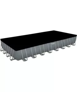 PISCINA FUORI TERRA CON STRUTTURA RETTANGOLARE BESTWAY "POWER STEEL FRAME" CON TELO, POMPA E SCALETTA GRIGIO SCURO 956X488X132 CM - COD. 56623-NEW