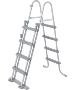 PISCINA FUORI TERRA CON STRUTTURA RETTANGOLARE BESTWAY "POWER STEEL FRAME" CON TELO, POMPA E SCALETTA GRIGIO SCURO 956X488X132 CM - COD. 56623-NEW