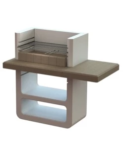 BARBECUE A LEGNA O CARBONELLA IN CALCESTRUZZO SAROM FUOCO "AGADIRIN" 125X64X110,5 CM